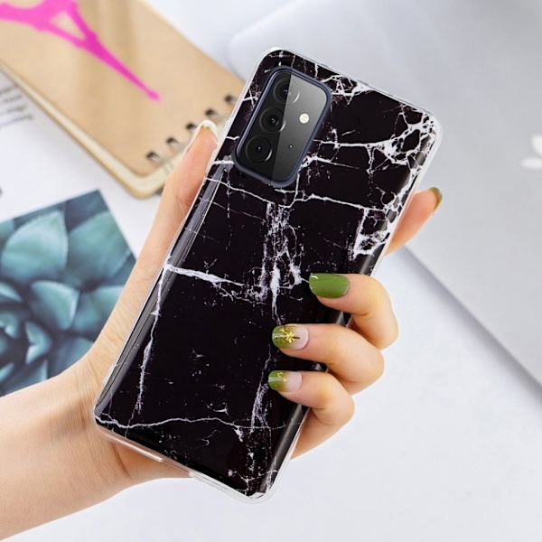 Marble Samsung Galaxy A72 5G Etui - Sort Marmor Black