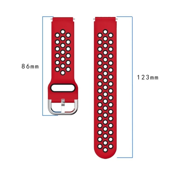 19mm dual color silicone watch strap Haylou / Noise / Willful - Blue