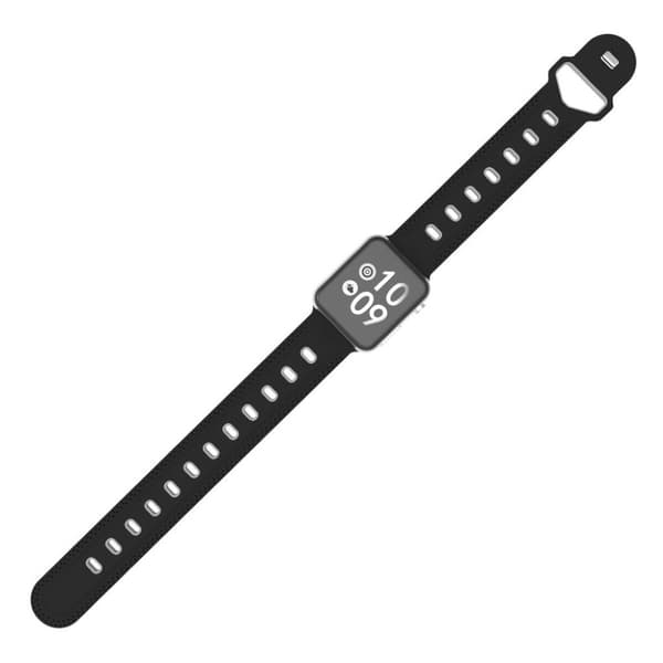 Apple Watch Series 4 40mm rhombus silikone Urrem - Sort Ydre / Grå Indre Silver grey