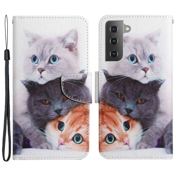 Wonderland Samsung Galaxy S23 Plus Flip Etui - Tre Katte Silver grey