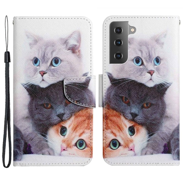 Wonderland Samsung Galaxy S23 Plus Läppäkotelo - Three Cats Silver grey