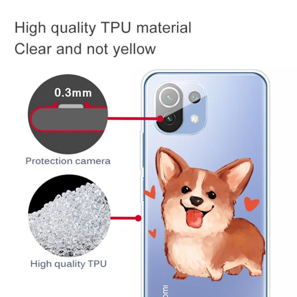 Deco Xiaomi Mi 11 Pro Etui - Cute Corgi Brown