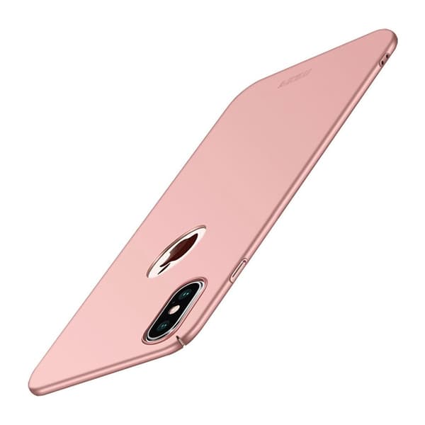 MOFI iPhone Xs Max beskyttelses deksel av plast med matt overflate - Rose Gull Multicolor
