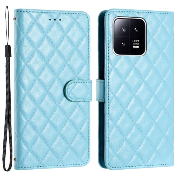 Funktionellt Xiaomi 13 fodral med rombmönster - Blå Blå