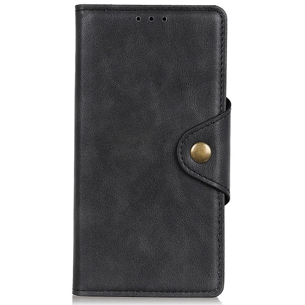Alpha iPhone 14 læder flip etui - Sort Black