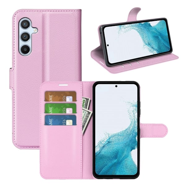 Klassisk Samsung Galaxy A54 Flip Etui - Lyserød Purple