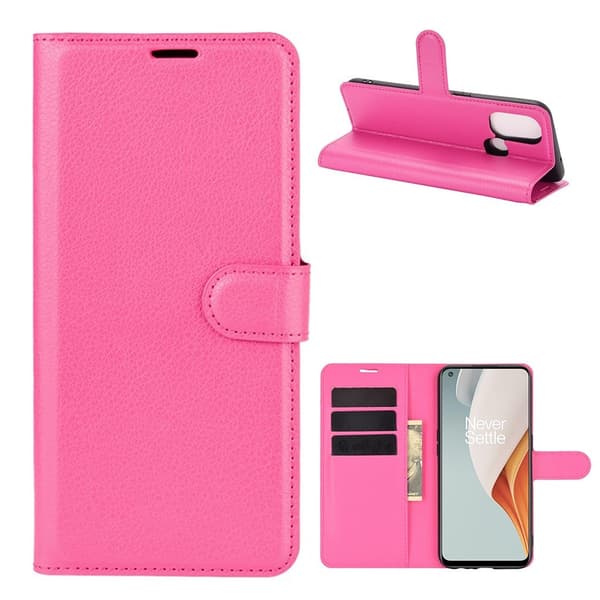 Classic OnePlus Nord N100 flip etui - Rose Pink