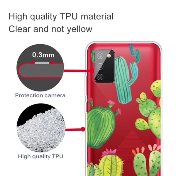 Deco Samsung Galaxy A03s skal - Kaktus Grön