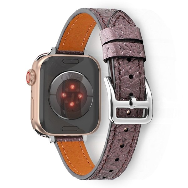 Apple Watch (45 mm) klockarmband i äkta vävt läder - Lila Lila