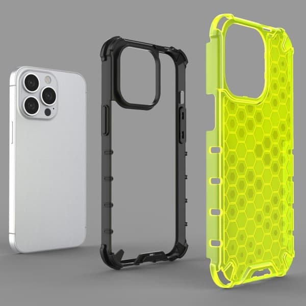 Bofink Honeycomb iPhone 13 Pro Suojakotelo - Harmaa Silver grey