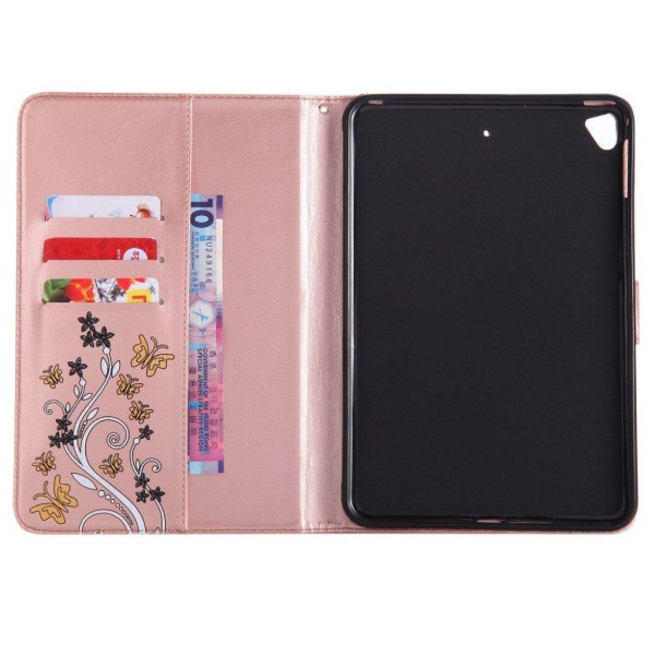 iPad Mini (2019) flower pattern leather case - Pink Pink