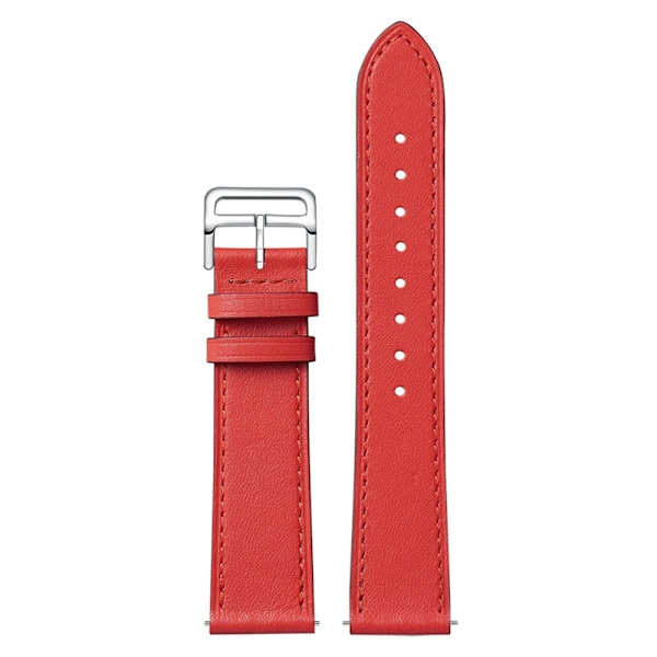 22mm Universal aito nahkainen kellonhihna - Punainen Red