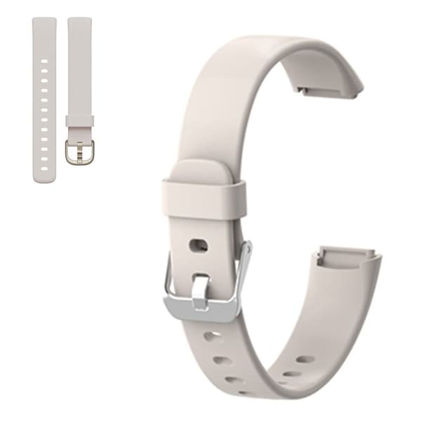 Fitbit Luxe ensfarget klokkerem i silikon - Beige / Størrelse: L Brown
