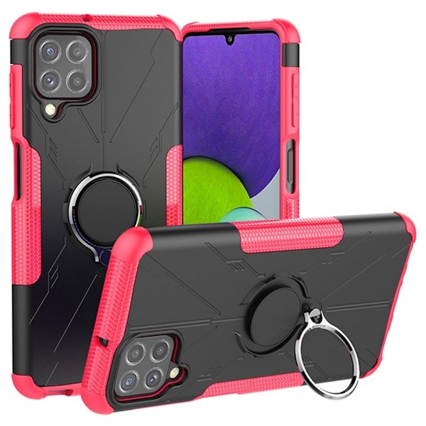 Kickstand-skydd med magnetisk platta för Samsung Galaxy A22 4G - Ros Rosa