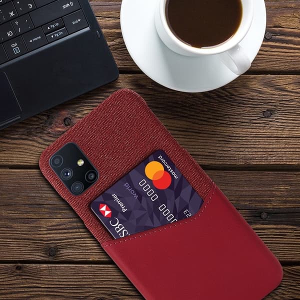 Bofink Samsung Galaxy M51 korttikotelo - Punainen Red