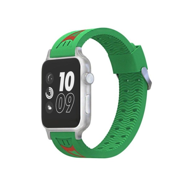 Apple Watch Series 4 44mm Smilende Ansigt silikone Urrem - Grøn Green