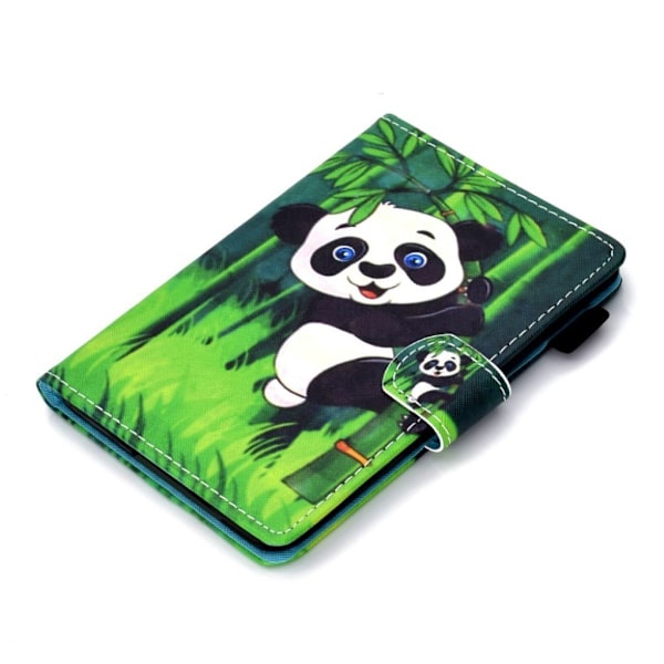 Amazon Kindle (2019) mønstered læder etui - Bambus Panda Multicolor