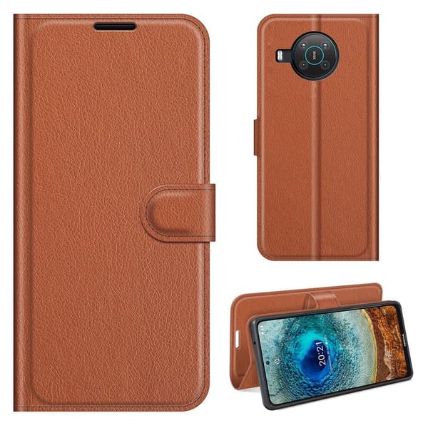Classic Nokia X10 / X20 Flip Etui - Brun Brown