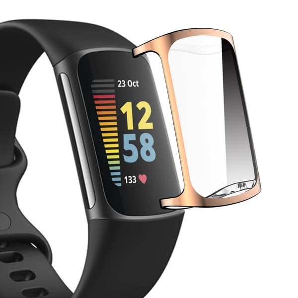 ENKAY Fitbit Charge 5 TPU-cover - Rødguld Pink