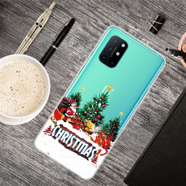 Christmas OnePlus 8T case - Tree and Santa Claus Green