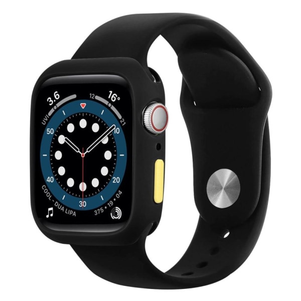 Apple Watch (41mm) candy color button TPU cover - Black / Yellow Black