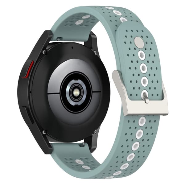 20 mm universellt dubbelfärgat klockarmband - Ljusgrön / Vit Grön