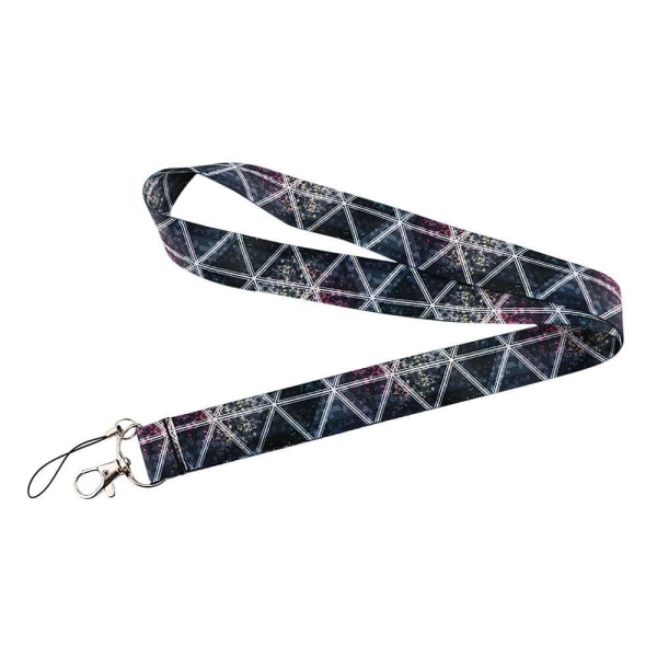 Universal nylon phone lanyard - Lines in Colorful Hues Multicolor
