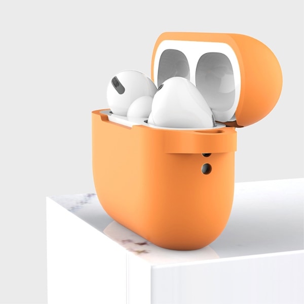 AirPods Pro 2 silikonfodral med spänne - Mjölk Te Brun