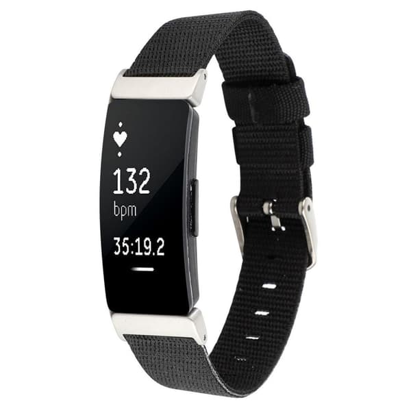 Fitbit Inspire / Inspire HR nylonkellonauha - Musta Black