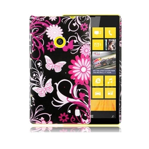 Valentine (Rosa Sommerfugler) Nokia Lumia 520 Etui Multicolor