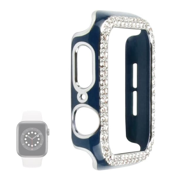 Apple Watch 40 mm dobbeltfarvet rhinestone-cover - Blå / Blå Blue