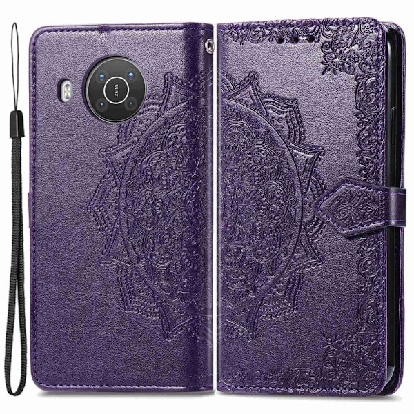 Mandala Nokia X10 / X20 Flip Etui - Lilla Purple