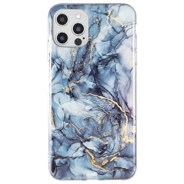 Marble iPhone 12 Pro Max Etui - Grå Silver grey