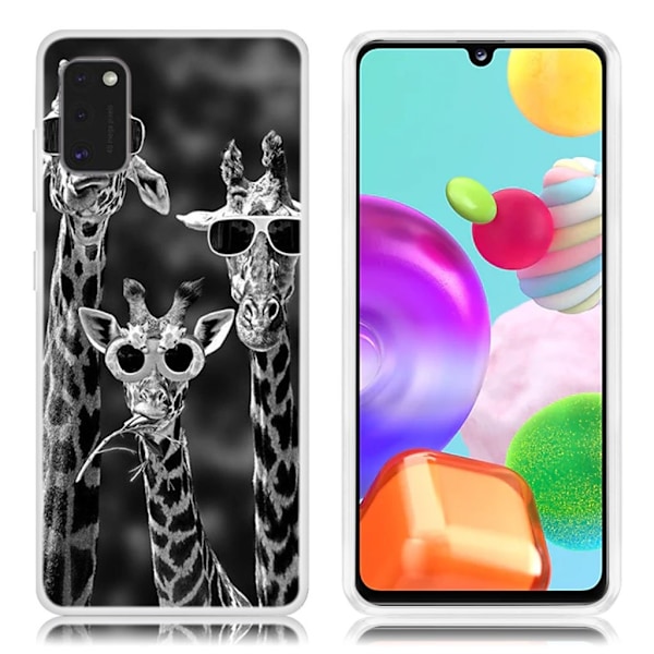 Deco Samsung Galaxy A41 kuoret - Kirahvi Multicolor