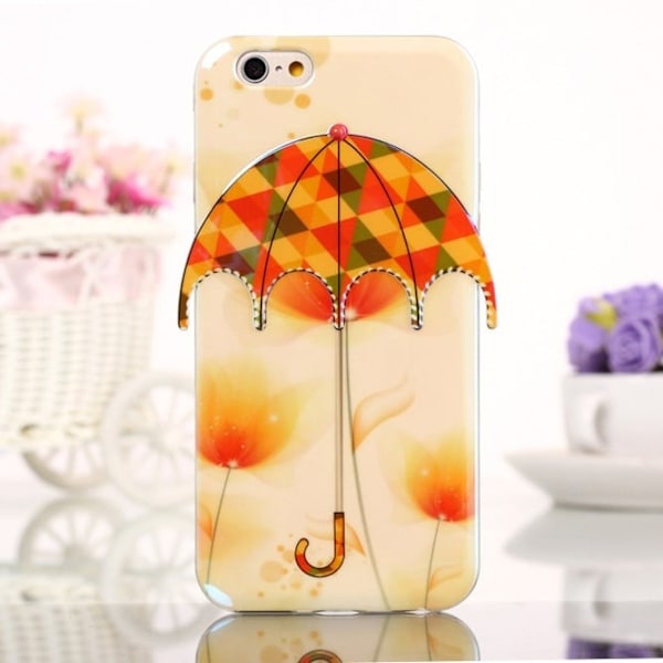 3D Umbrella (Blomster - Trekanter) iPhone 6 Deksel Multicolor