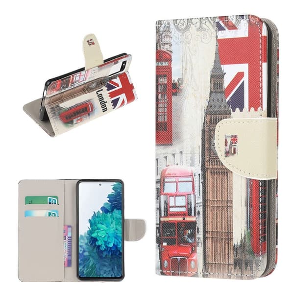 Wonderland Samsung Galaxy S20 FE flip kuoret - Lontoo Elementtejä Multicolor