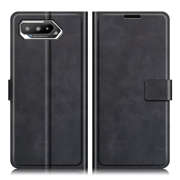 Hållbart konstläder Asus ROG Phone 5 fodral med plånbok - Svart Svart