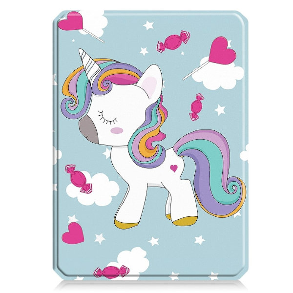 Amazon Kindle Paperwhite (2024) Case Pattern Print Flexible E-Reader Cover - Horse Blue