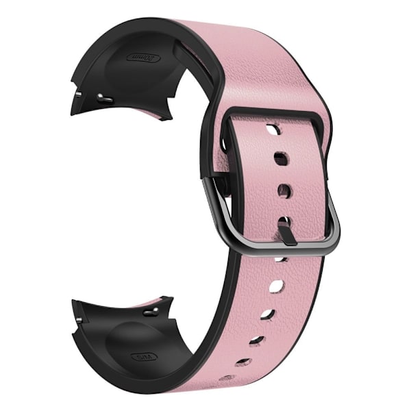 Samsung Galaxy Watch 5 / 4 klockarmband i silikon med läderöverdrag - Röd Röd