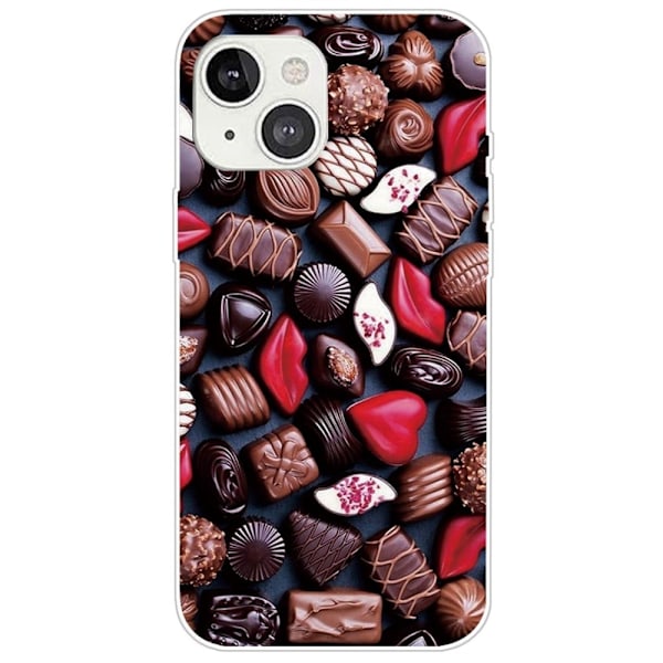 Deco iPhone 14 Plus skal - Choklad I Olika Former multifärg