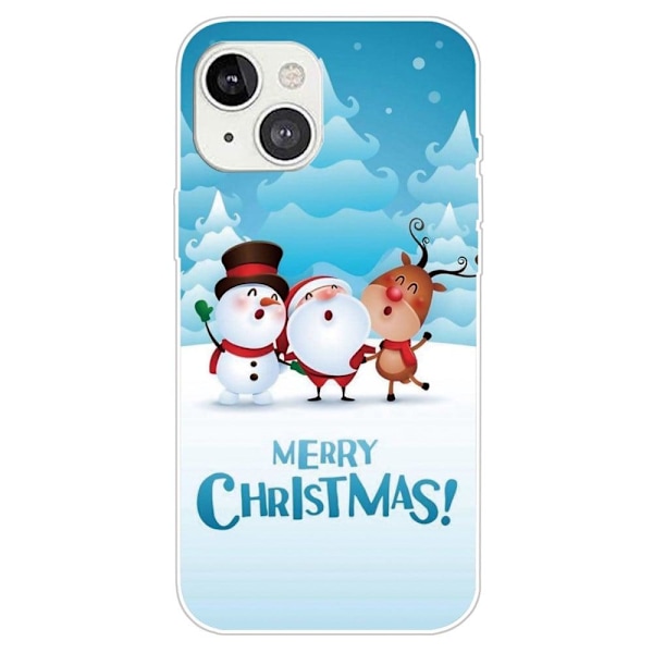Julfodral till iPhone 14 - Snöfältets Vänner Blå
