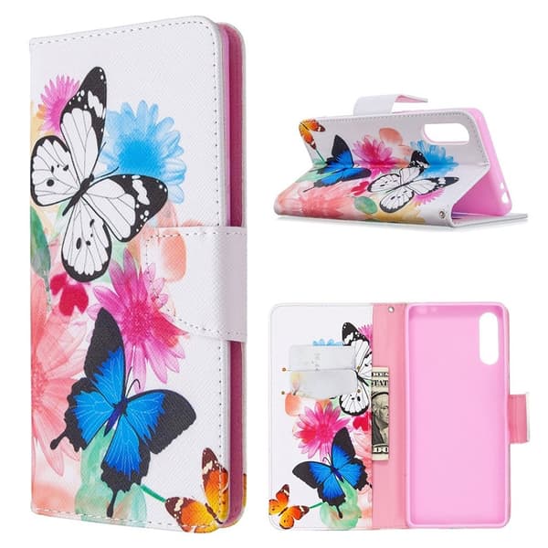 Wonderland Sony Xperia L4 flip-etui - Sommerfugl Multicolor