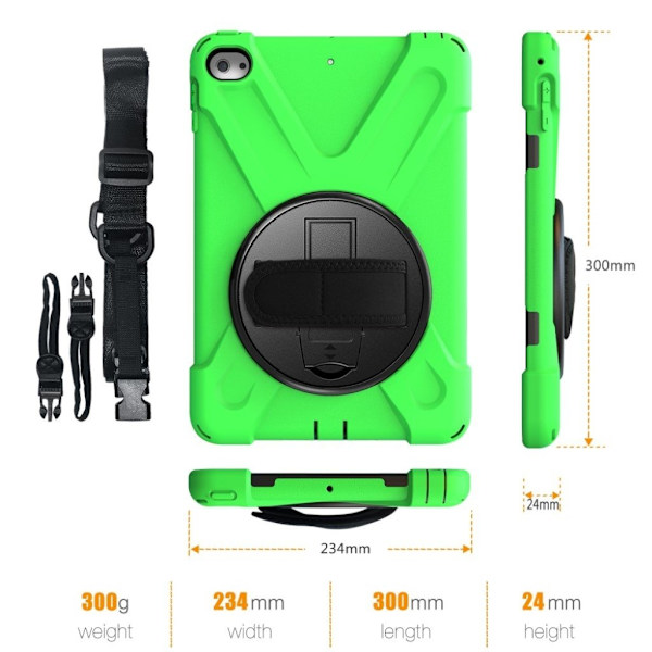 iPad Mini (2019) X-Shape silikonfodral - Grön Grön