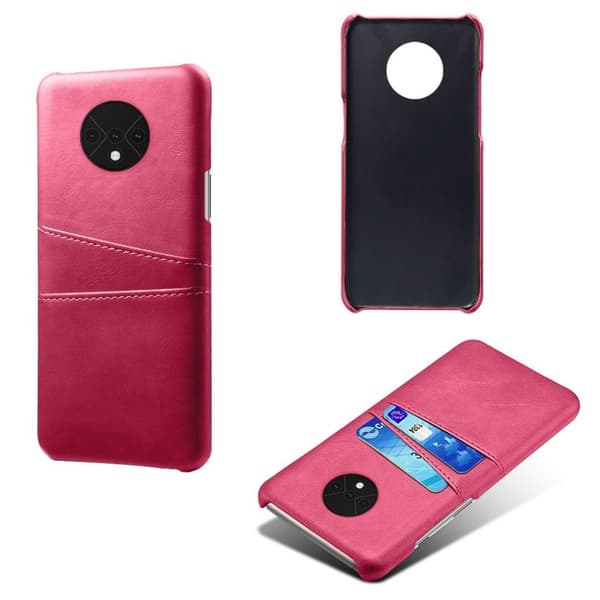 OnePlus 7T skal med korthållare - Rosa Rosa