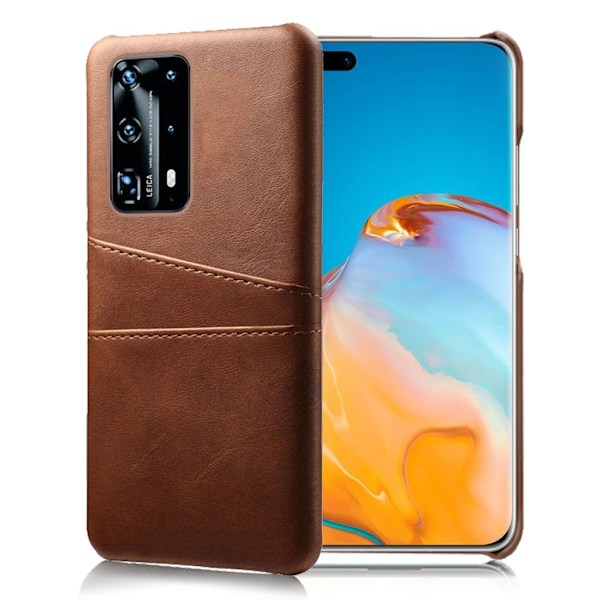 Dual Card cover - Huawei P40 Pro - Kaffe Brown