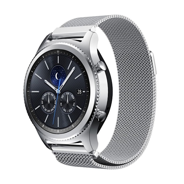 Samsung Gear S3 Frontier / S3 urlänk smartklocka rostfri stål klocka meshlänk - Silver Silvergrå
