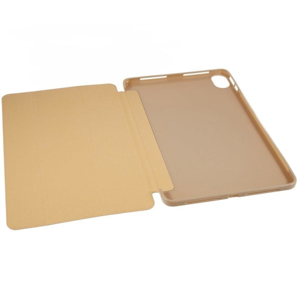 Tri-fold Leather Stand Case for Honor Pad 8 - Gold Guld