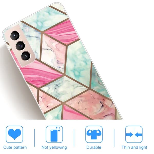 Marble Samsung Galaxy S22 Plus Suojakotelo - Värikäs Marble Tile Multicolor