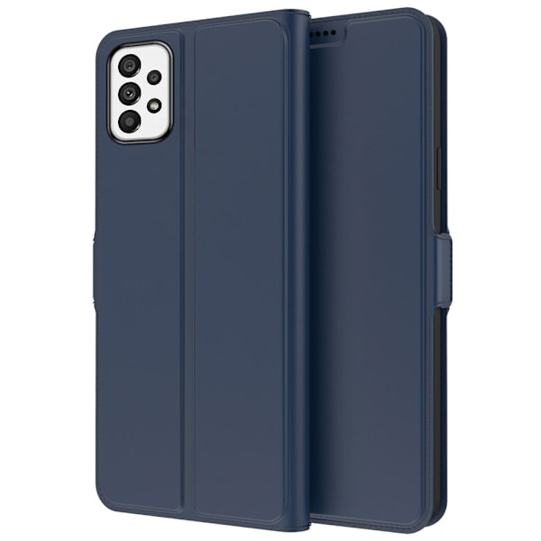 Sileä ja ohut premium-PU-nahkakotelo Samsung Galaxy A73 - Sininen Blue
