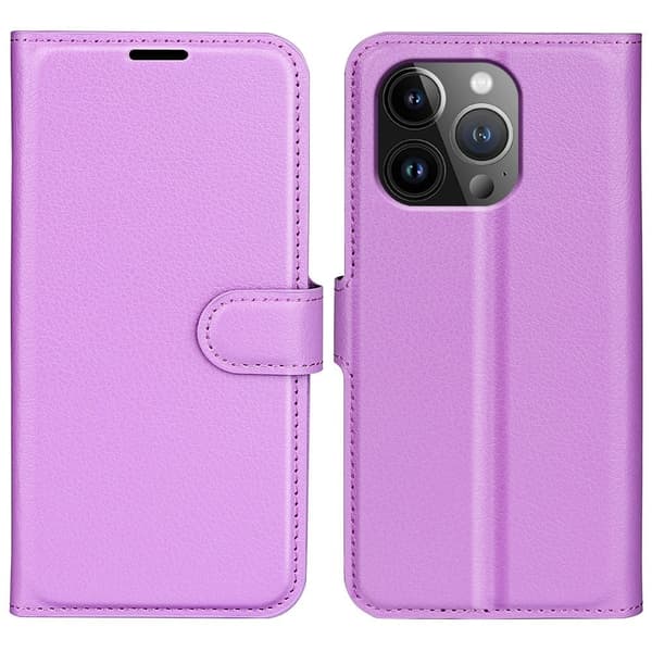 Classic iPhone 15 Pro Max Läppäkotelo - Violetti Purple